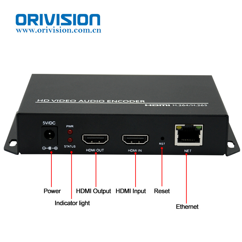 ORIVISION 1080P30 HD Encoder H265 H264 HDMI to IP Encoder For Youtube Facebook