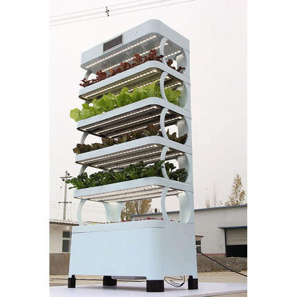 Intelligent Home Garden Vertical Hydroponic Grow Tower System With LED Light For Planting