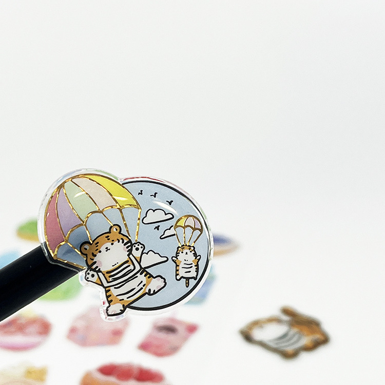 wholesale luxury personalized waterproof custom cartoon crystal epoxy dome resin sticker printing with strong glue