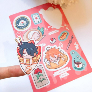 Custom Printing Adhesive Gifts Stickers , Kiss Cut Cute Crafts Sticker Sheet Label for Kids