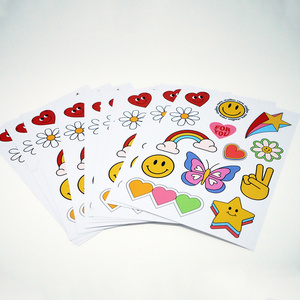 Factory Wholesale Custom Waterproof Vinyl Brand Logos PVC Stickers Funny Cartoon Character Kiss Cut Sticker Sheet Printing