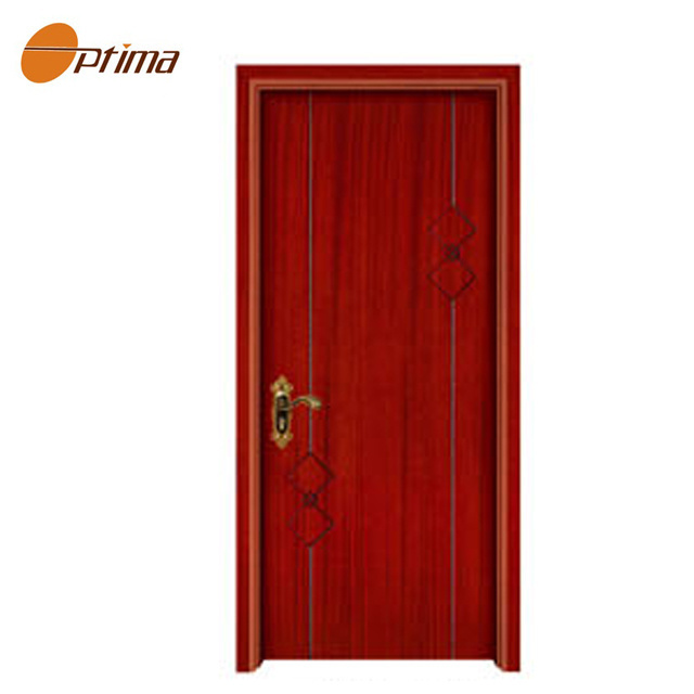 new design  plain wood bedroom residential interior modern door