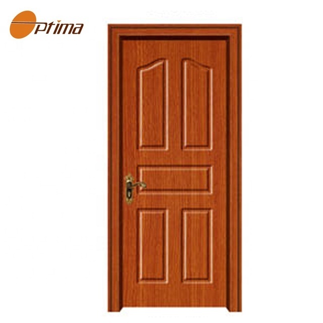 hot designs front pvc  wooden bathroom office door with glass window