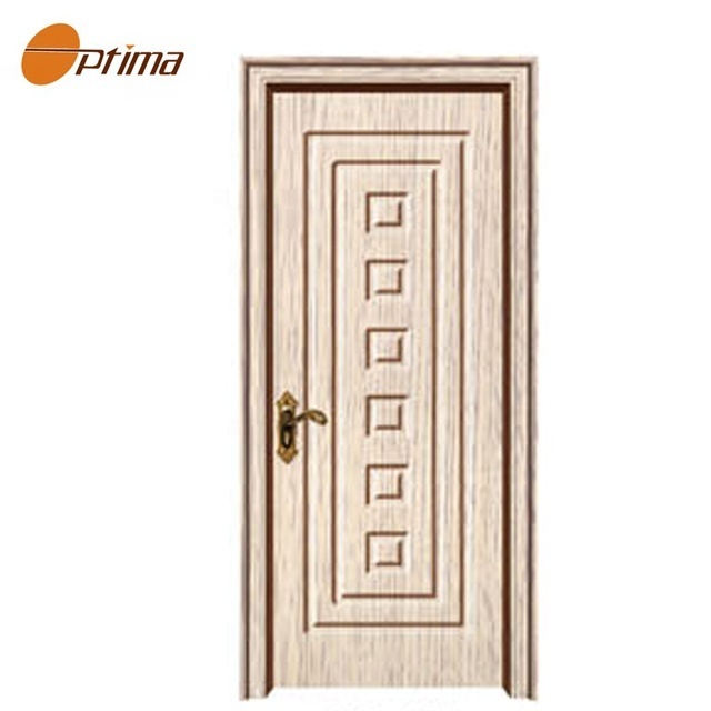 hot designs front pvc  wooden bathroom office door with glass window