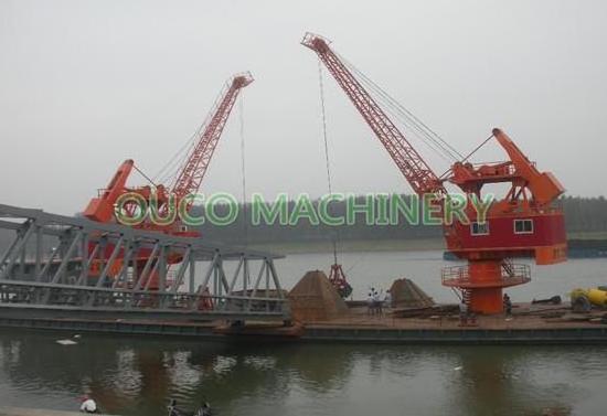 OUCO 25t Port Crane Electrico Hydraulic Stationary Crane