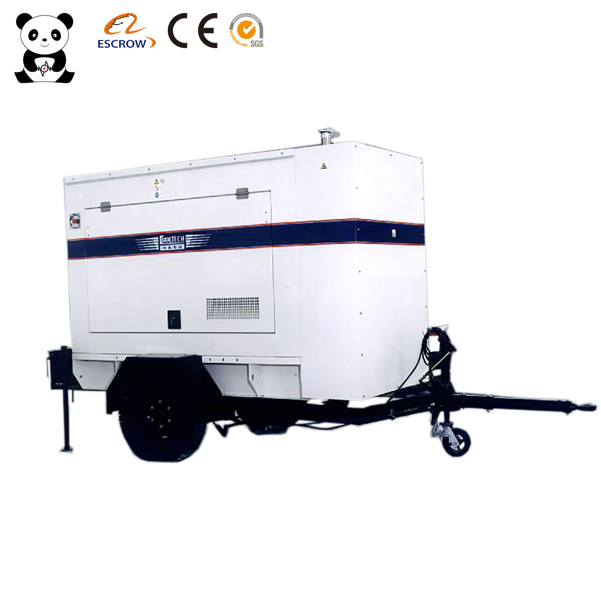 Silent movable 40KW/50KVA mobile trailer diesel generators soundproof standby diesel generator set