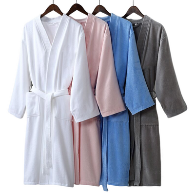 Custom Size White Shawl Collar 100% Cotton 5 Star Hotel Terry Bathrobe Winter Bathrobe