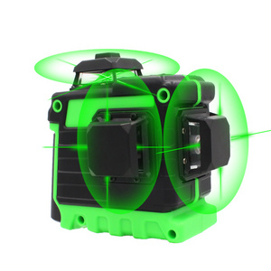 JSPERFECT high accuracy rotating 360 self-leveling nivel lazer 12 lines 3d green beam factory laser level