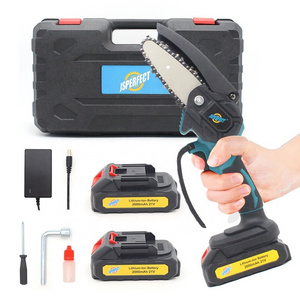 21V mini chainsaw sharpener and price chsainsaw cutting wood 2000mAh battery