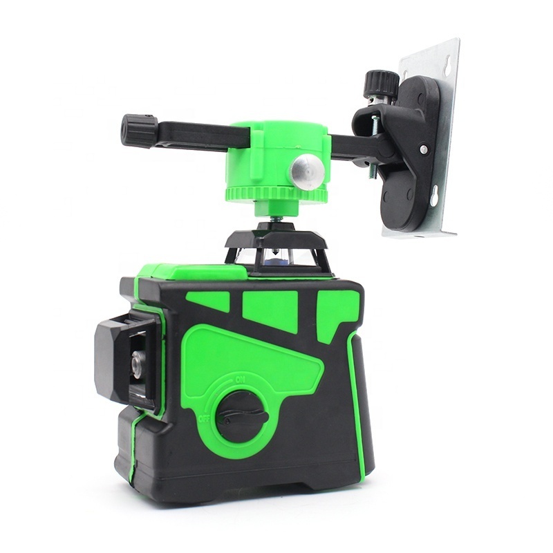 JSPERFECT hot selling construction 360 rotary 3d 12lines green lazer level with tripod