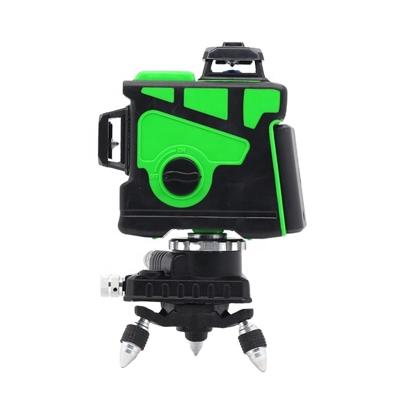 JSPERFECT hot selling construction 360 rotary 3d 12lines green lazer level with tripod