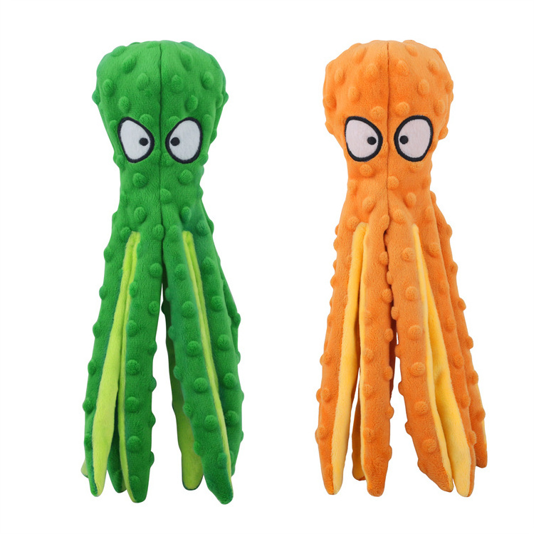 Eco friendly Interactive pet bulk stuffed Toys dog tough cat toy soft fleece Octopus Chew Plush Pets Toy