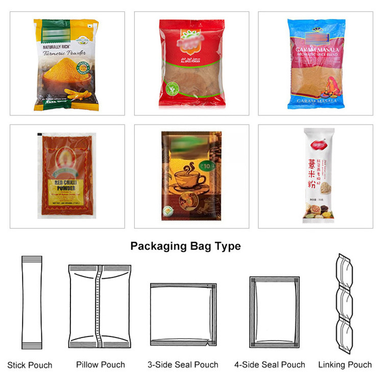 Automatic vertical powder sachet packaging machine garam masala curry powder spice packing machine