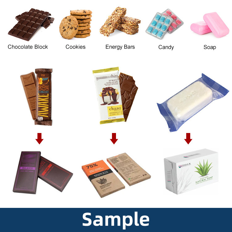 Chocolate packaging machine automatic cartoning chocolate bars box packing machine manufacturers