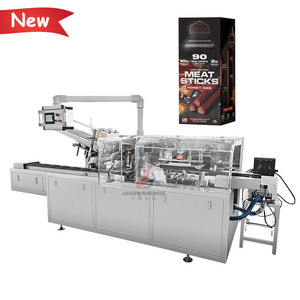 High speed automatic corn dogs cartoning machine beef sticks carton packing machine