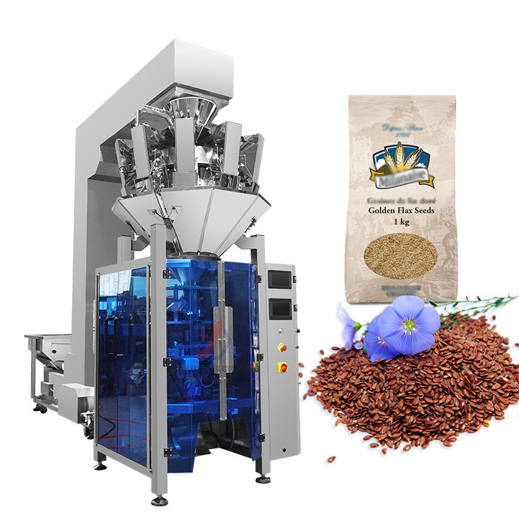 Fully automatic bag sachet granule melon watermelon flax seeds weighing packing machine