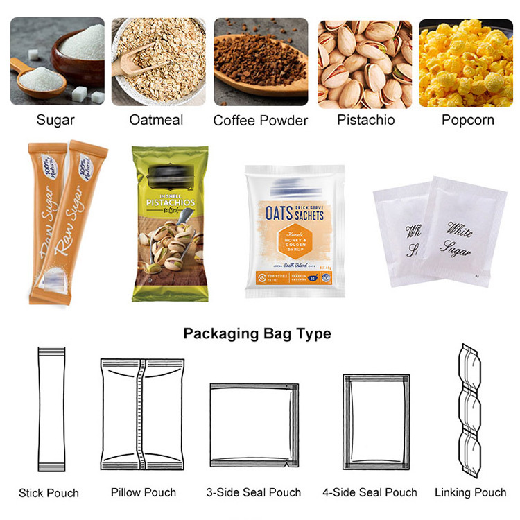 Automatic granule pet dry food packing machines vertical small sachet freeze dried food packing machine