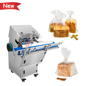 Semi automatic plastic bag food candy toast burger bread twist tie packing machine