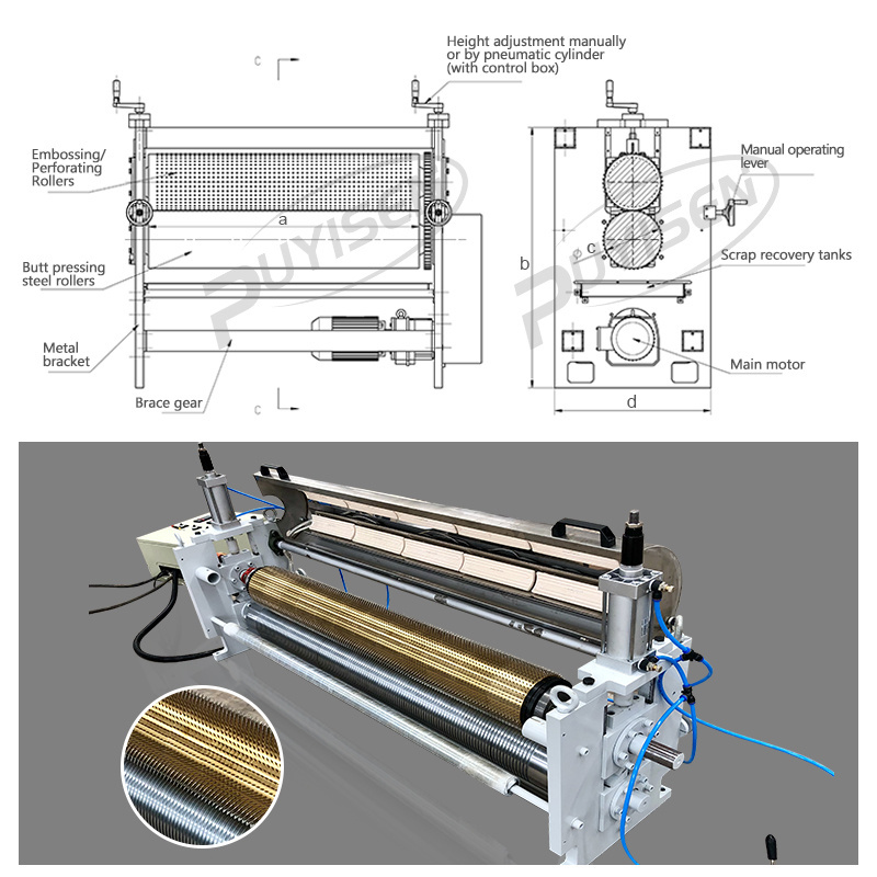 PYS Customized Wide range of perforation sizes perforated roller machine Suitable for hot perforation