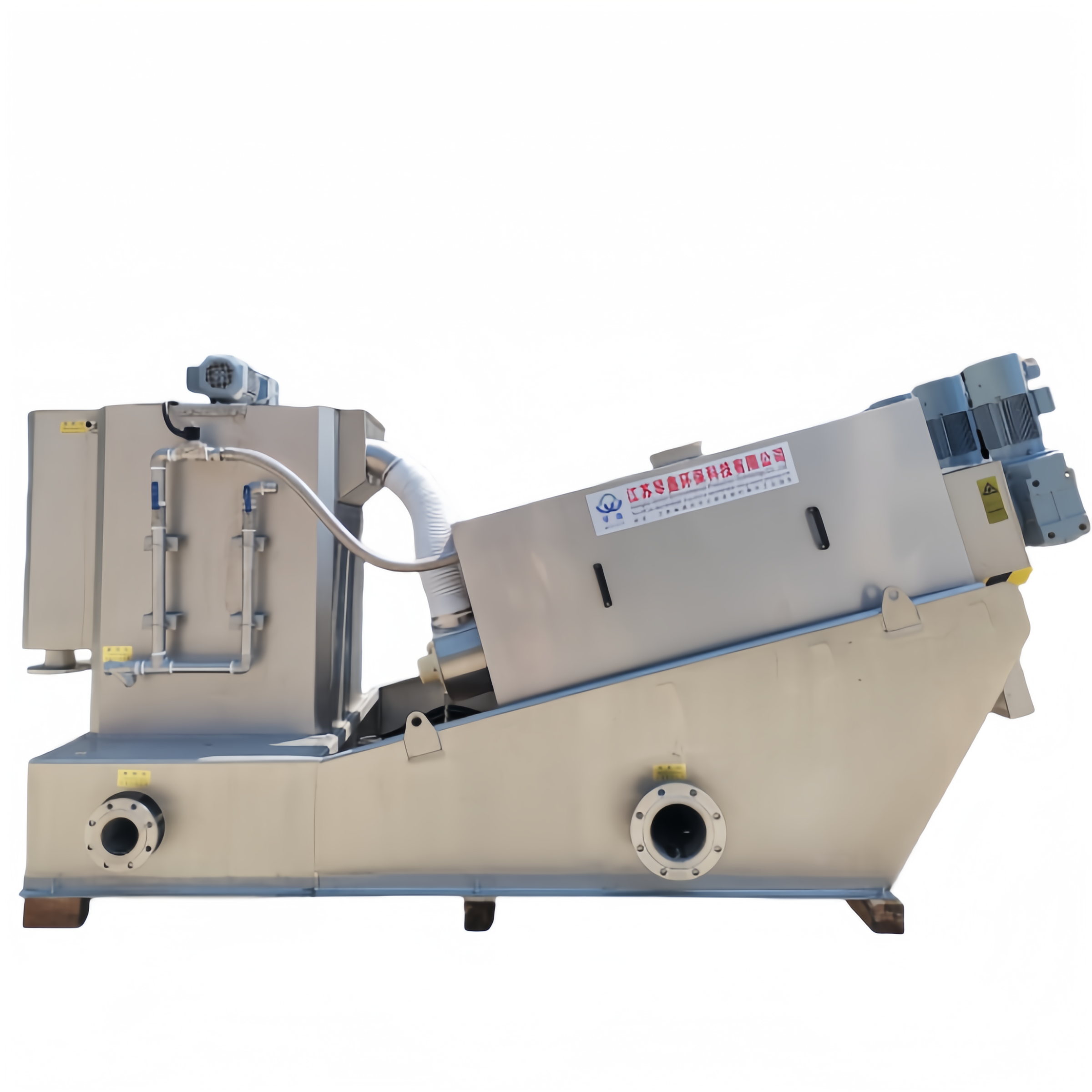 Sludge Press Dewatering Machine Screw Press Dehydrator for oily sludge or DAF froth mixed sludge treatment