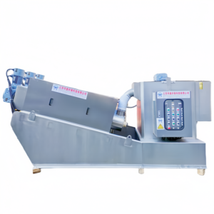 sewage treatment screw press sludge dewatering machine