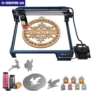 New SCULPFUN S30 90W Metal Stainless Steel Leather Acrylic Wood Lazer Engraver CNC Cutting Printer Mini Laser Engraving Machine