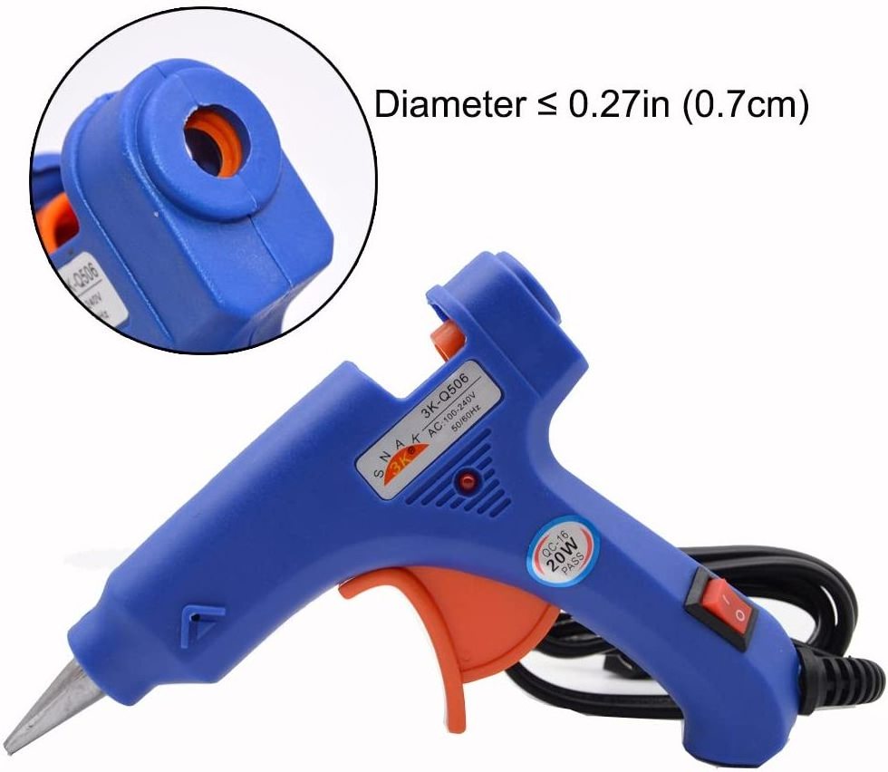 Traditional Hot Melt Glue Gun for Mini Sealing Wax Sticks (Diameter 0.3 inch/0.7cm) , 20W