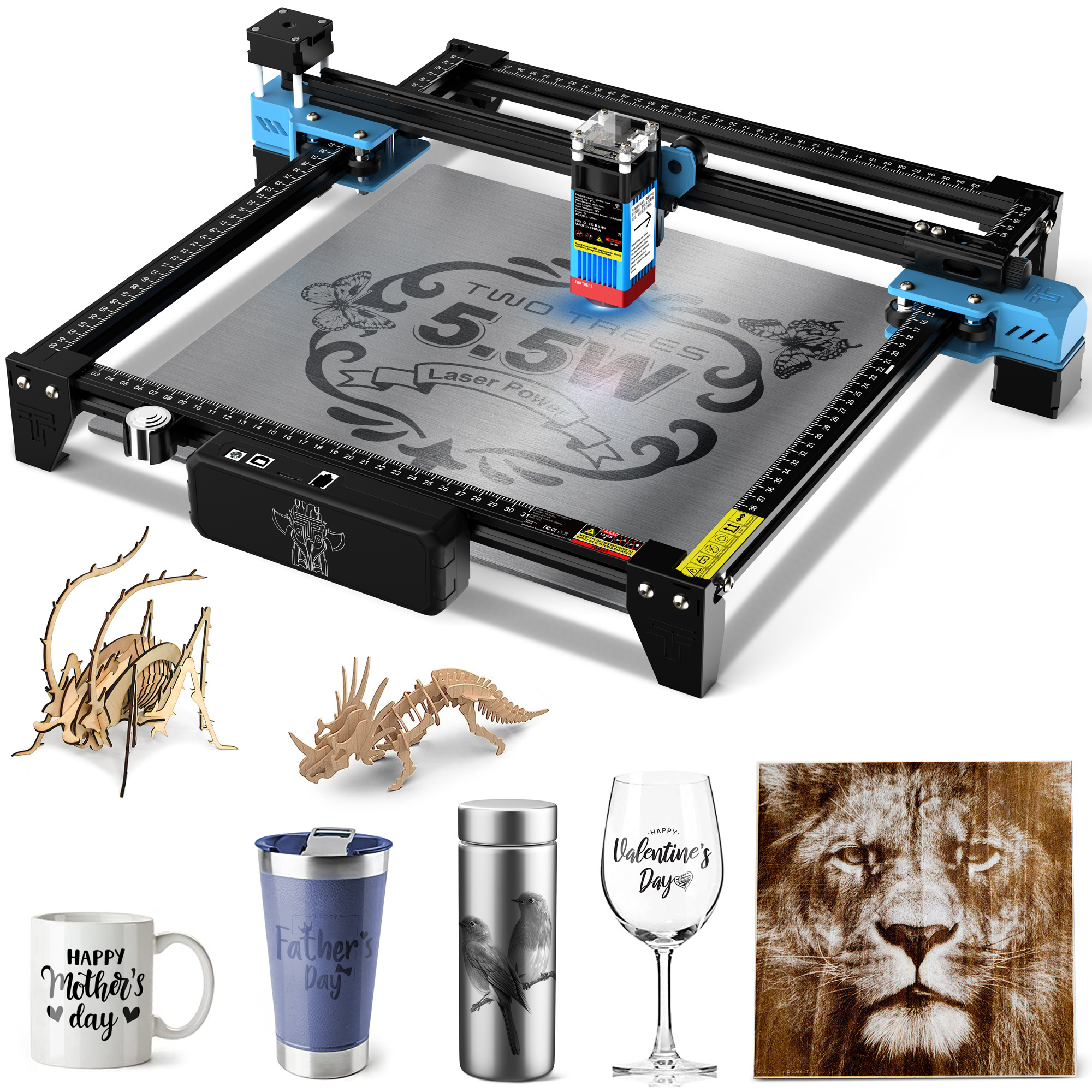 Twotrees Laser Laser Engraver DIY Laser Marking for Metal with 32-bit Motherboard 420*400mm Large Engraving Area