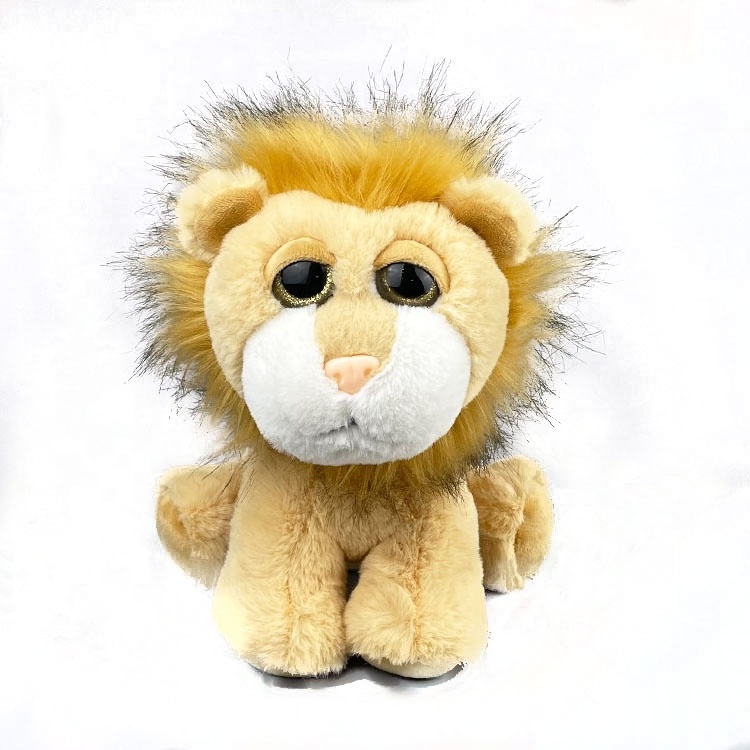 Wholesale Custom Design  Forest Animal Stuffed Lion Prone Position Plush Toy