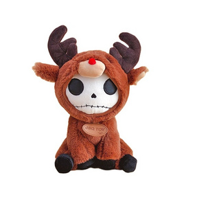 China Supplier Elk Hat Halloween Plush Human Skeleton Toy