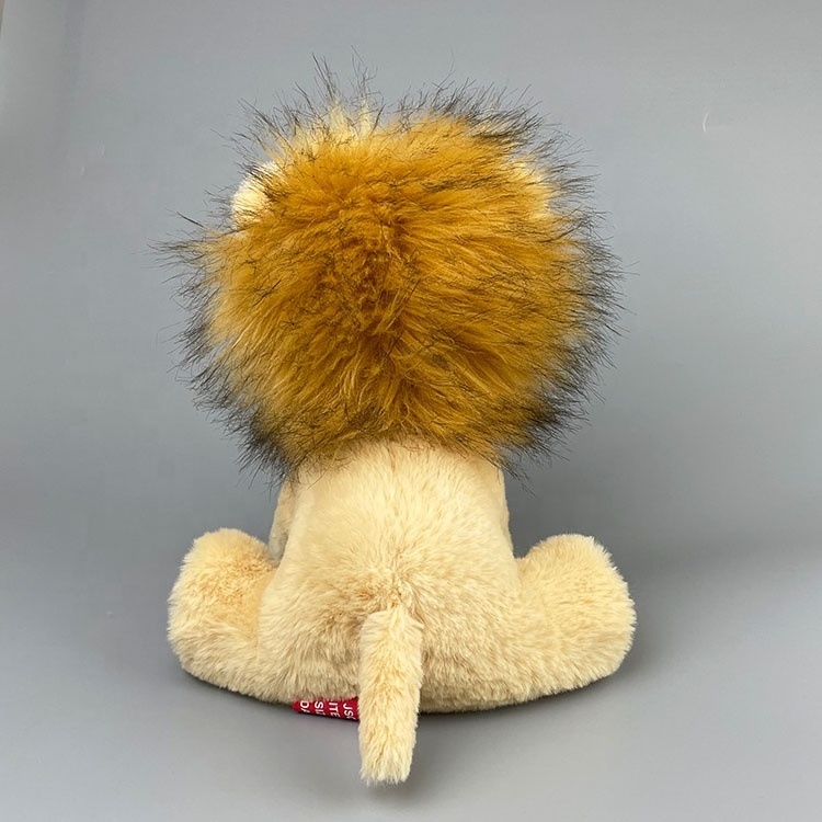 Wholesale Custom Design  Forest Animal Stuffed Lion Prone Position Plush Toy