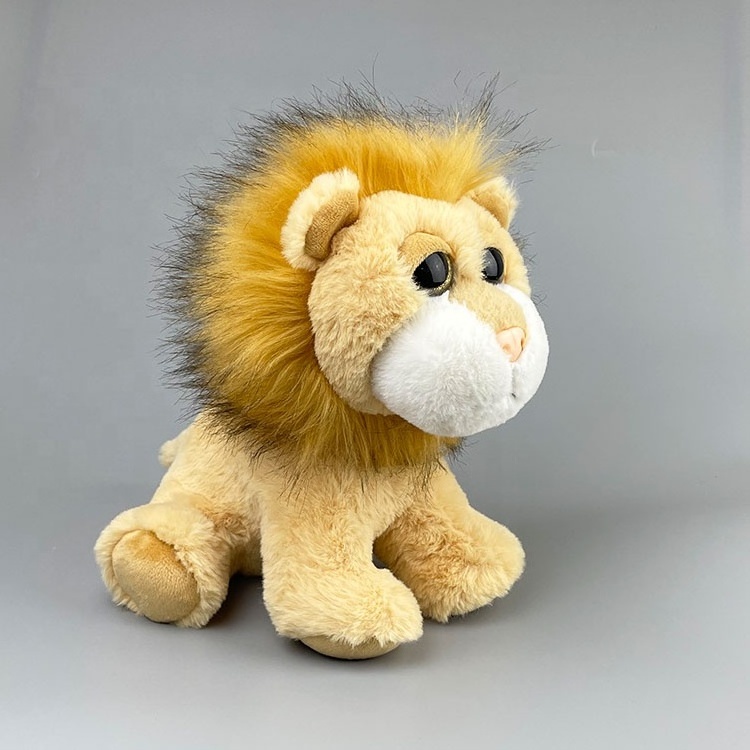 Wholesale Custom Design  Forest Animal Stuffed Lion Prone Position Plush Toy