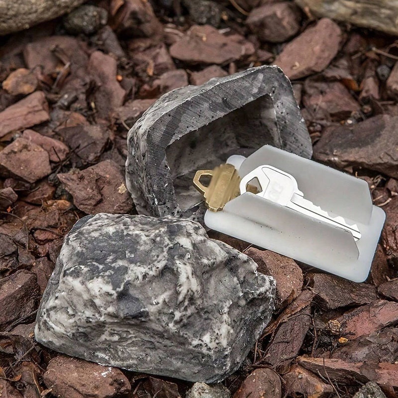 Hide a  Key Rock Safe Looks & Feels Like Real Stone Rock  for Outdoor Garden or Yard