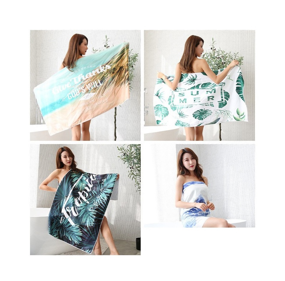 Printing Beach Towel Sand Free Bath Swim Pool Towels Travel Towels Fast Drying Lightweight