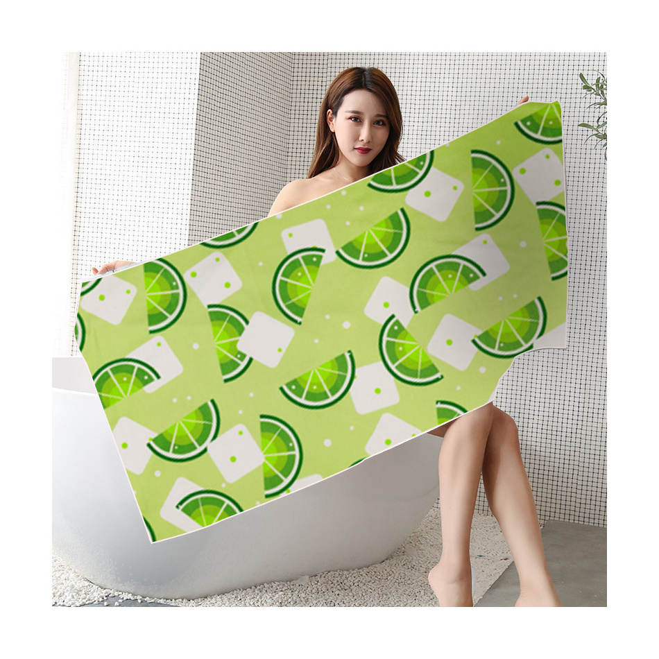 Bottle recycled beach towel superdry Microfiber waffle beach towel wholesale custom sand free printed beach towel