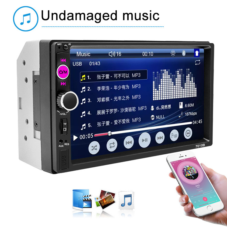 car stereo mp5 player double din 7010B car stereo radio player