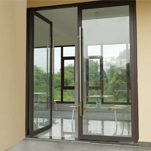 RG100 Fiberglass door soundproof casement door Heat Insulation Double Glass French Doors