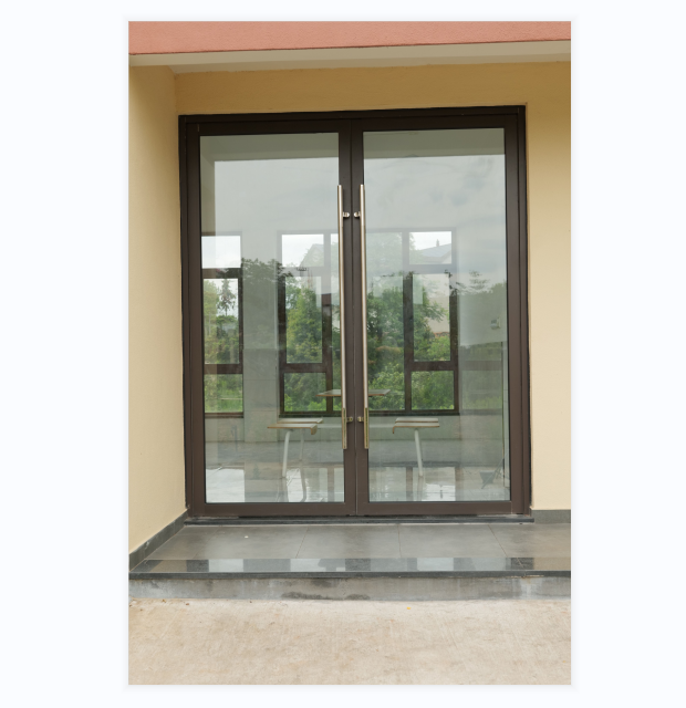 RG100 Fiberglass door soundproof casement door Heat Insulation Double Glass French Doors