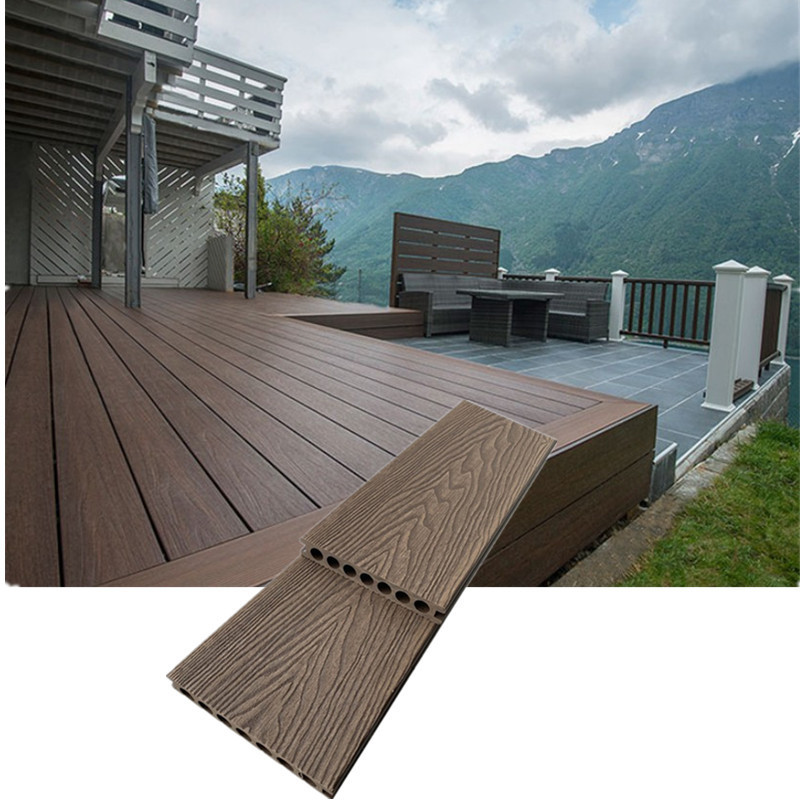 Low maintenance and waterproof WPC terrasse capped composite decking