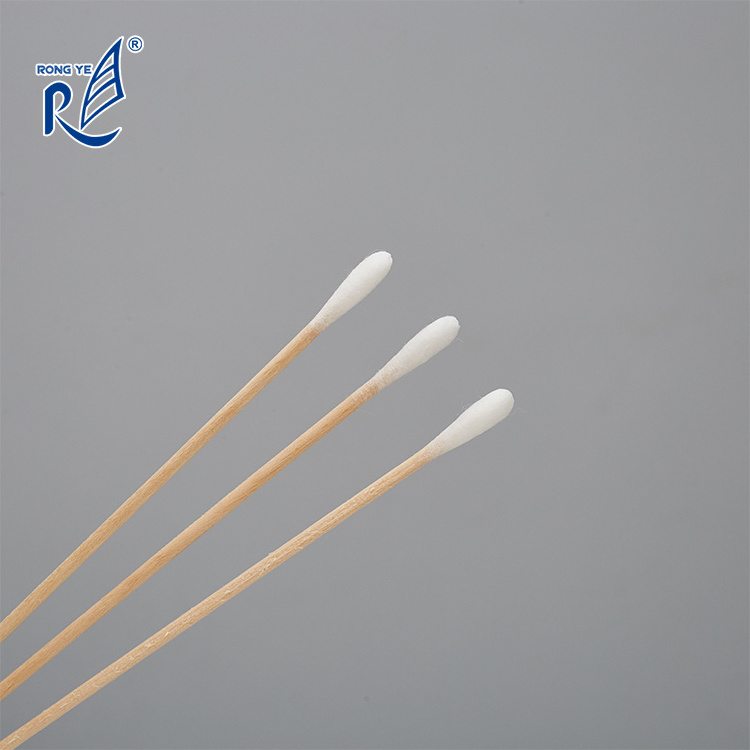 Medical cotton swab stick test kit flocked sampling specimen collection throat oral nasal swab