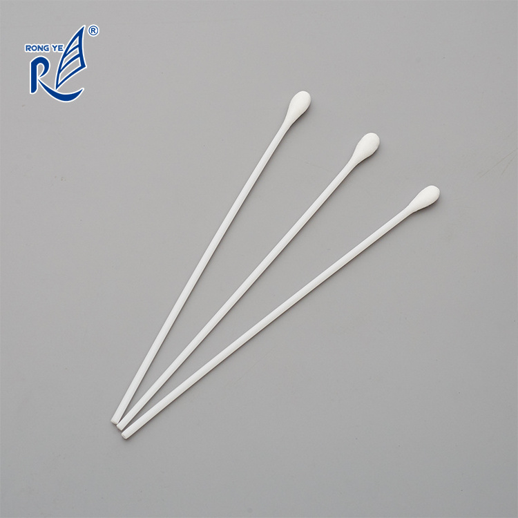 Medical cotton swab stick test kit flocked sampling specimen collection throat oral nasal swab