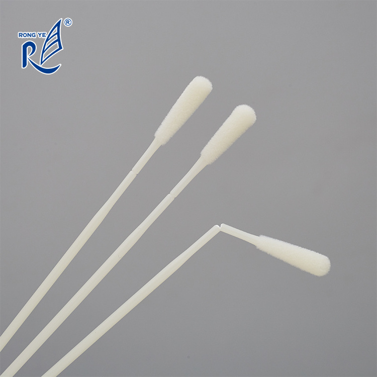 Medical cotton swab stick test kit flocked sampling specimen collection throat oral nasal swab