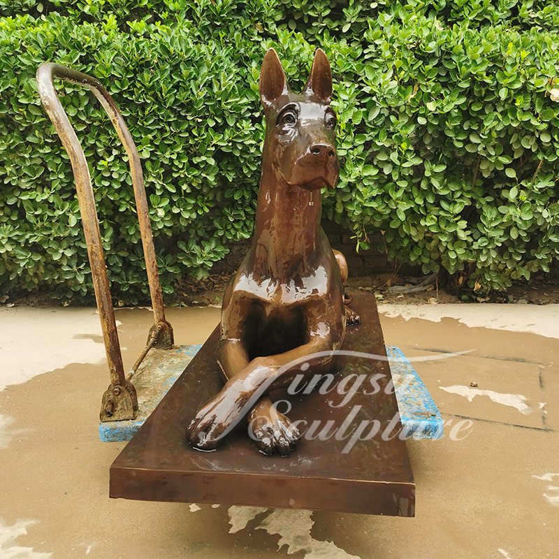 Factory directly supply famous statue outdoor decor life size bronze great dane dog statue