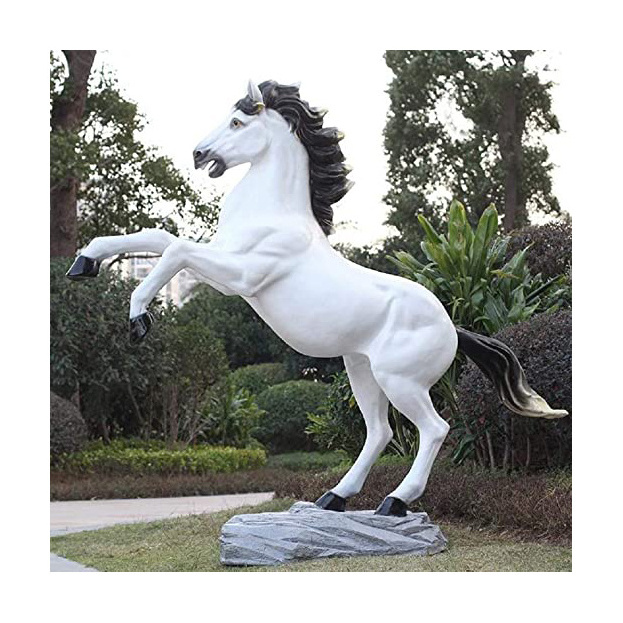 Garden decoration outdoor polishing horse statue resin fiberglass life size anime statue