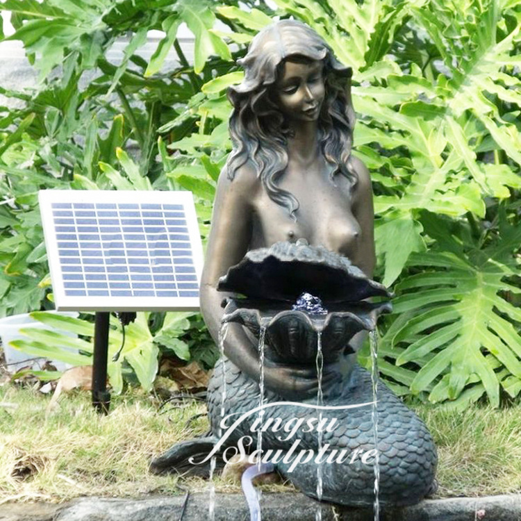 Outdoor decoration life size bronze mermaid statue for sale