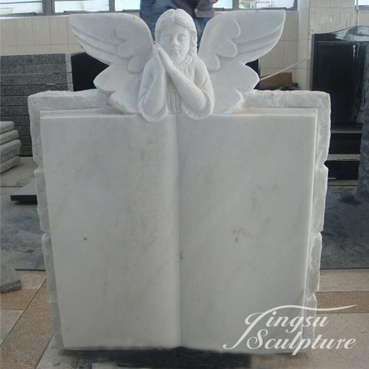 Cemetery granite angel heart headstone