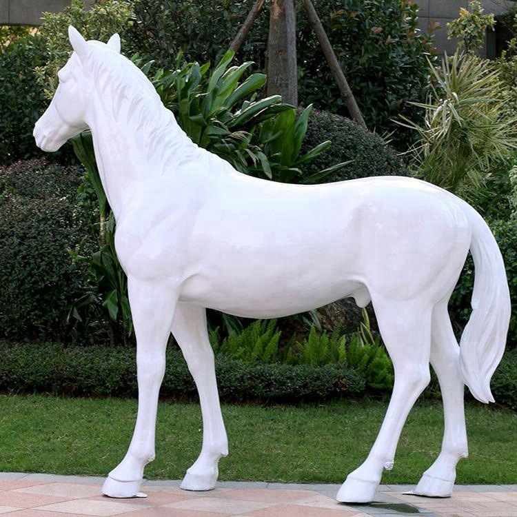 Garden decoration outdoor polishing horse statue resin fiberglass life size anime statue