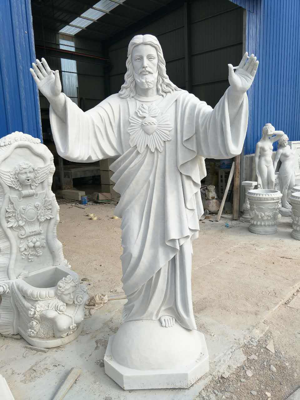 Marble carving life size jesus christ statue for decoration