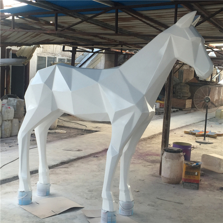 Garden decoration outdoor polishing horse statue resin fiberglass life size anime statue