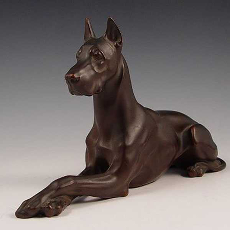 Factory directly supply famous statue outdoor decor life size bronze great dane dog statue